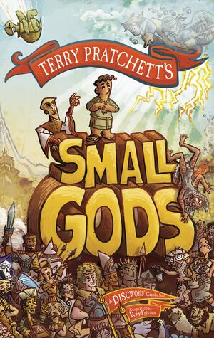 Cover of the graphic novel adaptation of Small Gods