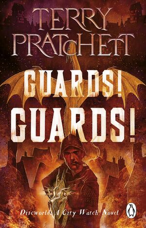 Cover of the 2023 Penguin paperback of Guards! Guards!